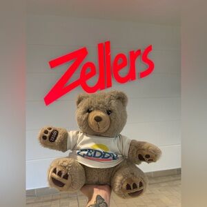 VINTAGE Zellers "Zeddy" Bear with Sweater (late 80’s - early 90’s)